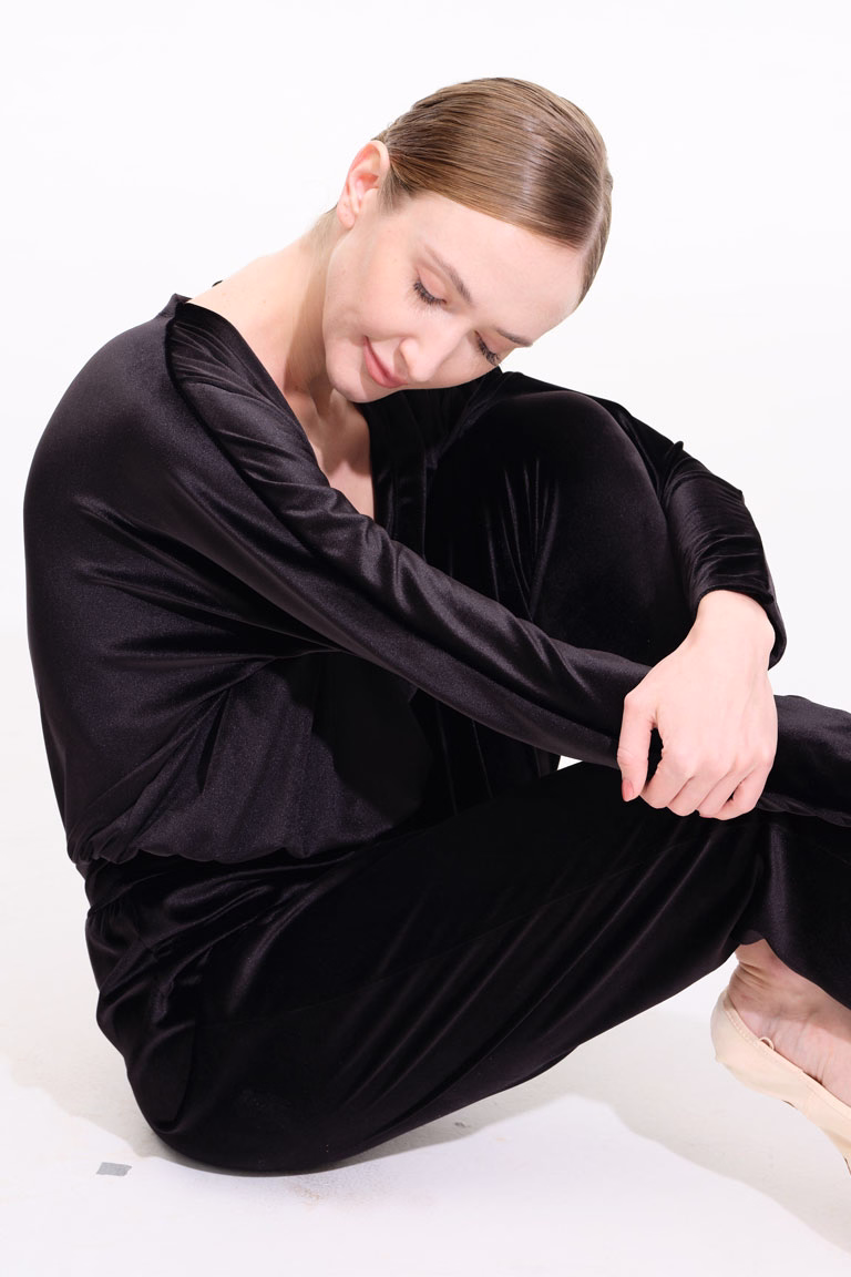 Women’s velvet long-sleeve one-piece jumpsuit DW-018VV