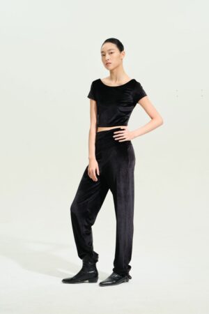 Women’s velvet short top AC-016VV