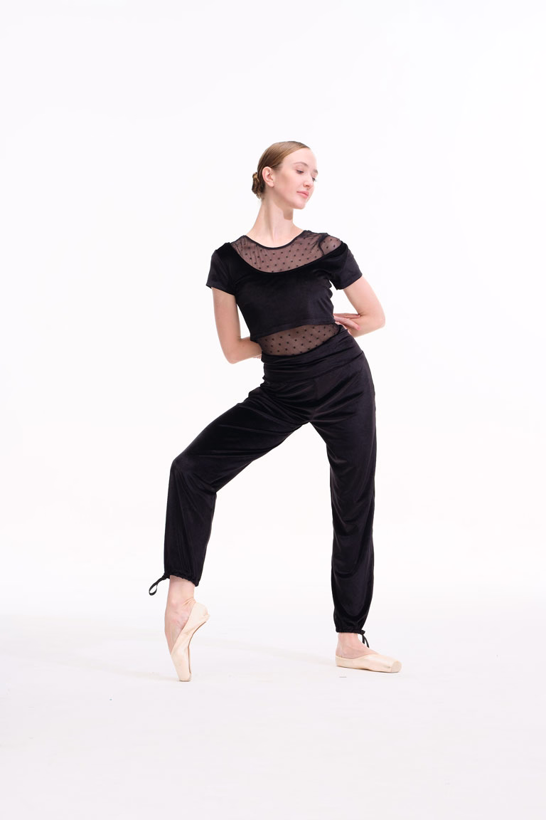 Women’s velvet short top AC-016VV