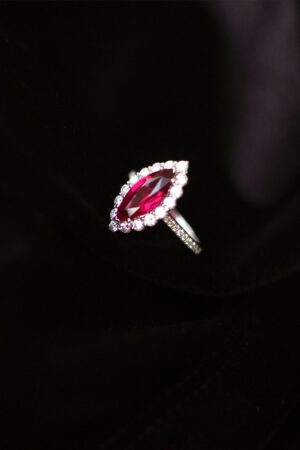 Marquise Shaped Ruby Ring RU-002