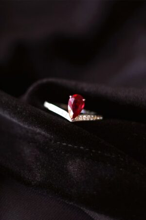 Crown Style Ruby Ring RU-005
