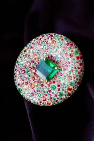 An Artist’s Palette-Inspired Emerald Ring
