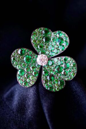 Flower-Inspired Tsavorite Ring