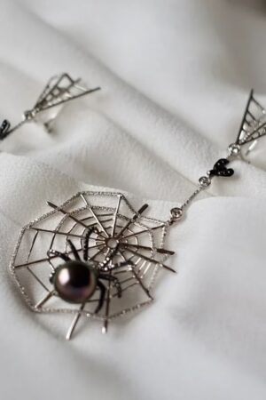 Spider Motif Drop Earrings